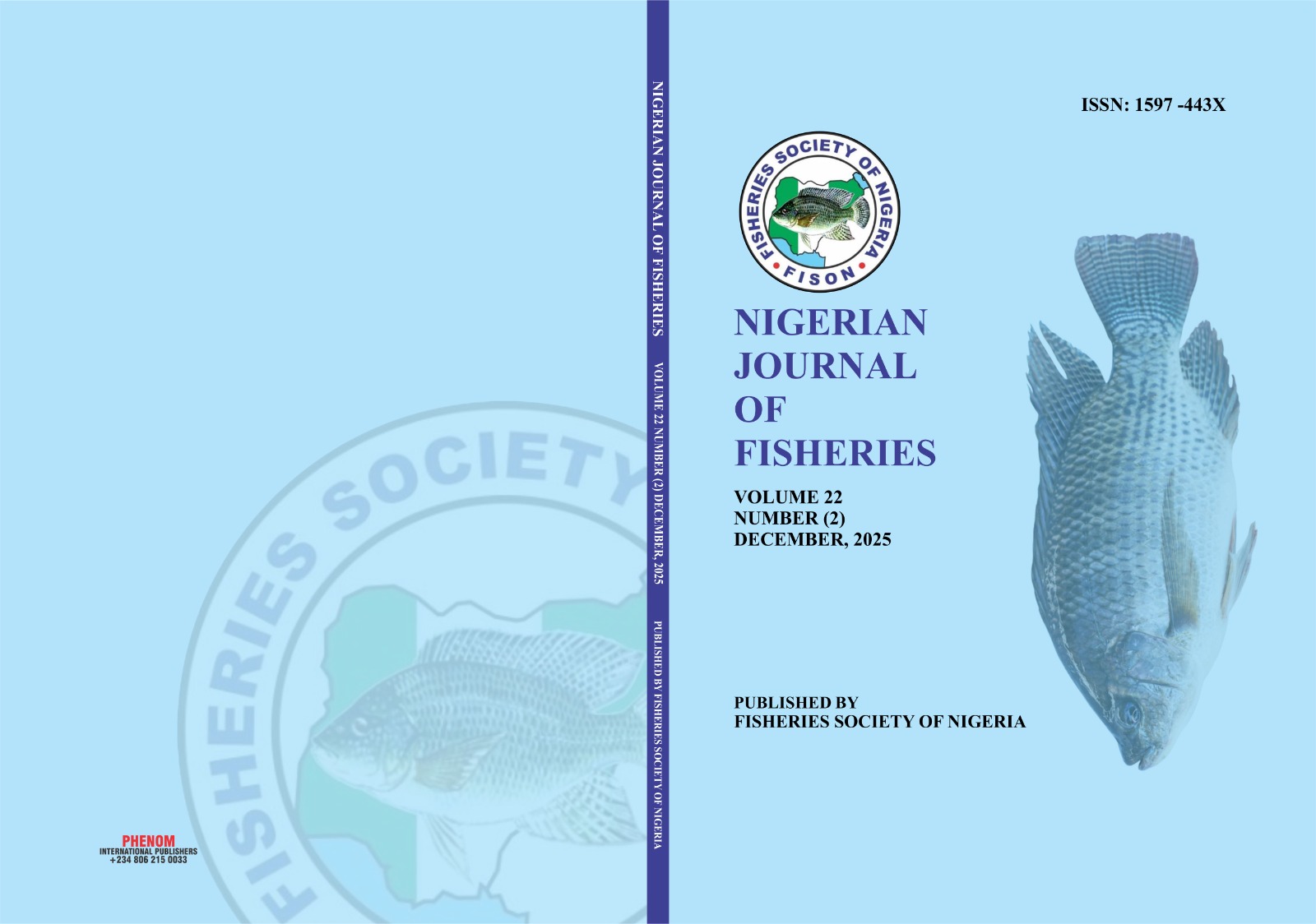 					View Vol. 22 No. 2 (2025): NIGERIAN JOURNAL OF FISHERIES
				